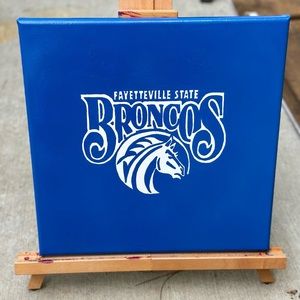 HBCU Fayetteville State University logo painting 💙🤍
